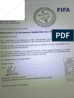 Carta Fifa A La FBF