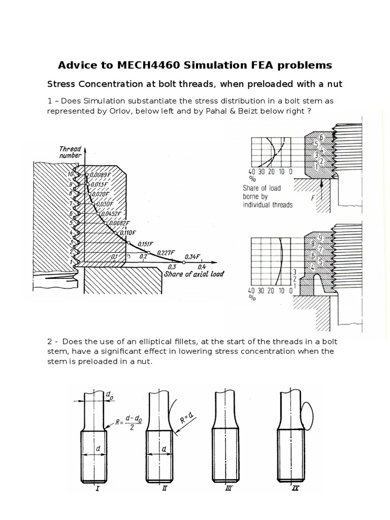 Advice - Stress Distribution in Bolt & Nut | PDF | Technology & Engineering