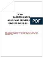 Draft Formats Under Invoice Rules