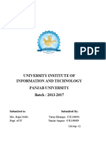 University Institute of Information and Technology Panjab University Batch: 2013-2017
