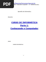Informática - Apostila de Informática - Curso 01