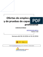 Boletin Convocatorias Empleo (Semana Del 04.10.2016 Al 10.10.2016)