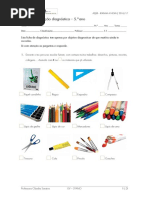 Teste de Avaliação Diagnóstica 5ºano