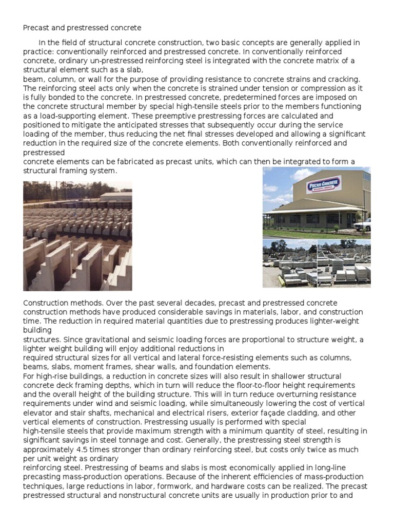 Precast and Prestressed Concrete | PDF | Prestressed Concrete | Precast ...
