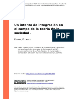 Funes, Ernesto (2008). Un Intento de Integracion en El Campo de La Teoria de La Sociedad