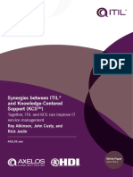 Synergies Between ITIL and Knowledge Centered Support PDF