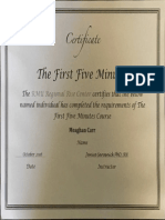 first five minutes certification