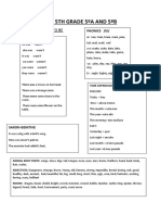 Wonder 5 Unit 5 Test Prep Sheet