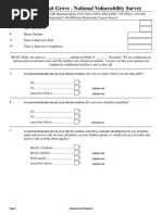 Clinton Campaign's National Vulnerabilities Poll