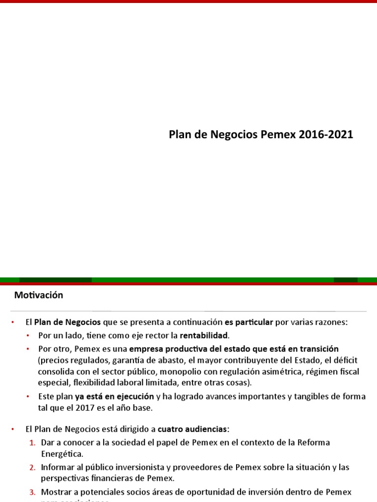 Plan de Negocios Pemex | PDF