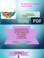 ORGANIZACIÓN Y ADMINISTRACIÓN DE DOCUMENTOS CON SCRIBD, CALAMEÓ, SLIDESHARE.