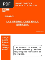 Unidad 2 Las Operaciones en La Empresa - Sesion 3