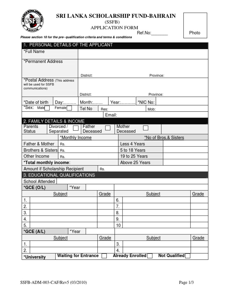 SSFB Application | PDF | Fee | Government