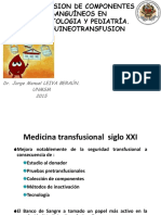 Transfusion de Componentes Sanguíneos en Neonatologia y Pediatría