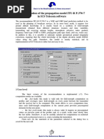 Implementation of The Propagation Model ITU-R P.370-7 in ICS Telecom Software