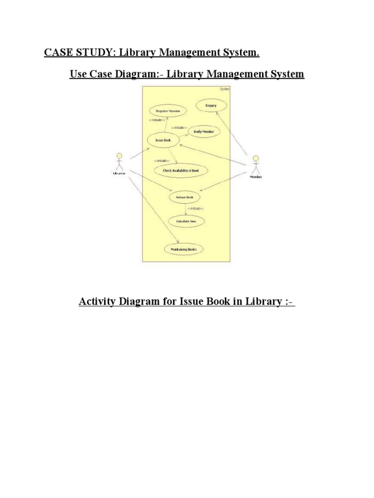 case study on library management system pdf