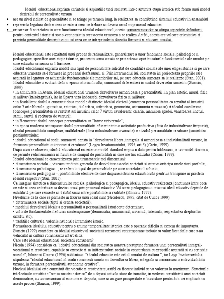 Idealul Educationalexprima Cerintele Si Aspiratiile Unei Societati Intr