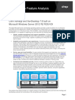 XenApp and XenDesktop on Microsoft RDSVDI Feature Comparison