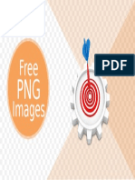 3d Gear With Target PNG PPT Template