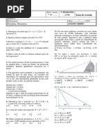Exercicios de Matematica 1o ano