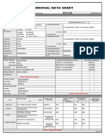 Personal Data Sheet CS Form 212