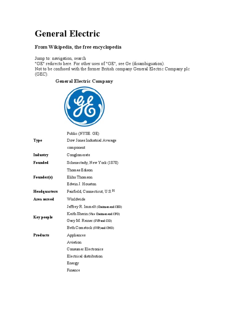 General Electric PDF General Electric Manufacturing And Engineering