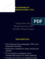 Transthoracic Echocardiographic (Tte) .: Stephen Bule, MSC Michael Kawooya, PHD Ecurei, Mengo Hospital