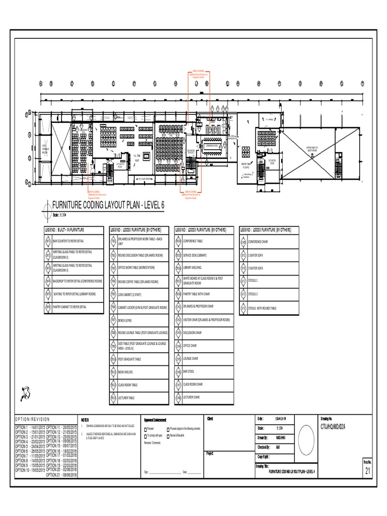 Furniture Coding Layout Plan (Level 6) PDF Chair Furniture