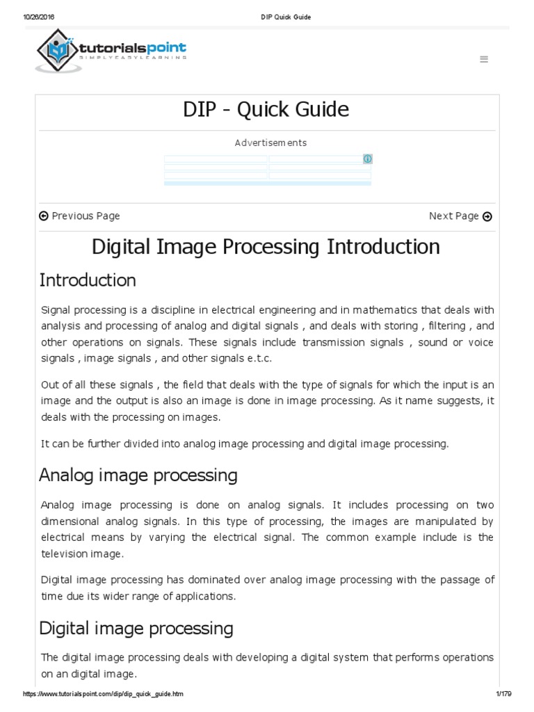 DIP Quick Guide PDF Signal (Electrical Engineering) Charge