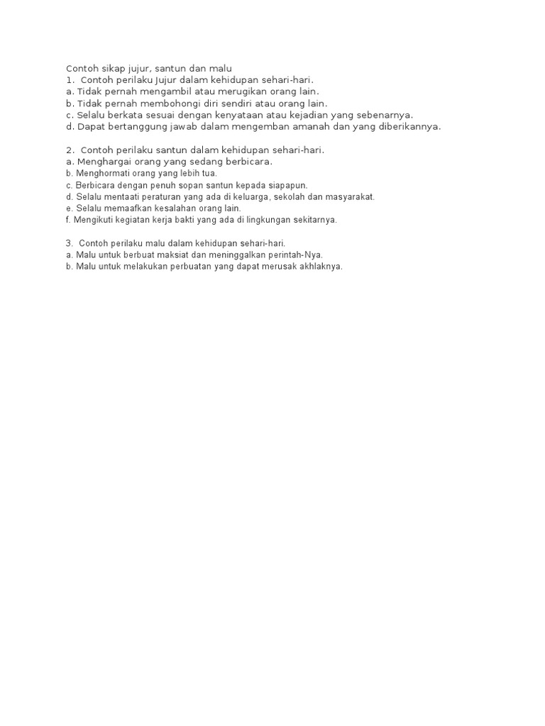Contoh Perilaku Jujur Di Rumah Cara Golden