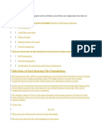 Factors Determining Pile Foundation Selection and Types