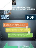 Sistem Ekonomi Fiskal Pada Masa Khulafaur Rasyidin