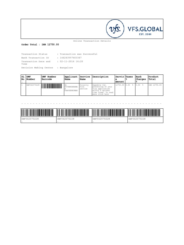 Successful Visa Transaction Details | PDF | Finance & Money Management