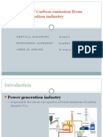 Reduction of Carbon Emission From Power Generation Industry