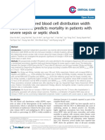 An Increase in Red Blood Cell Distribution Width From Baseline Predicts Mortality in Patients With Severe Sepsis or Septic Shock PDF