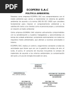 Ecoperu Semana 7 Politicas Ambientales