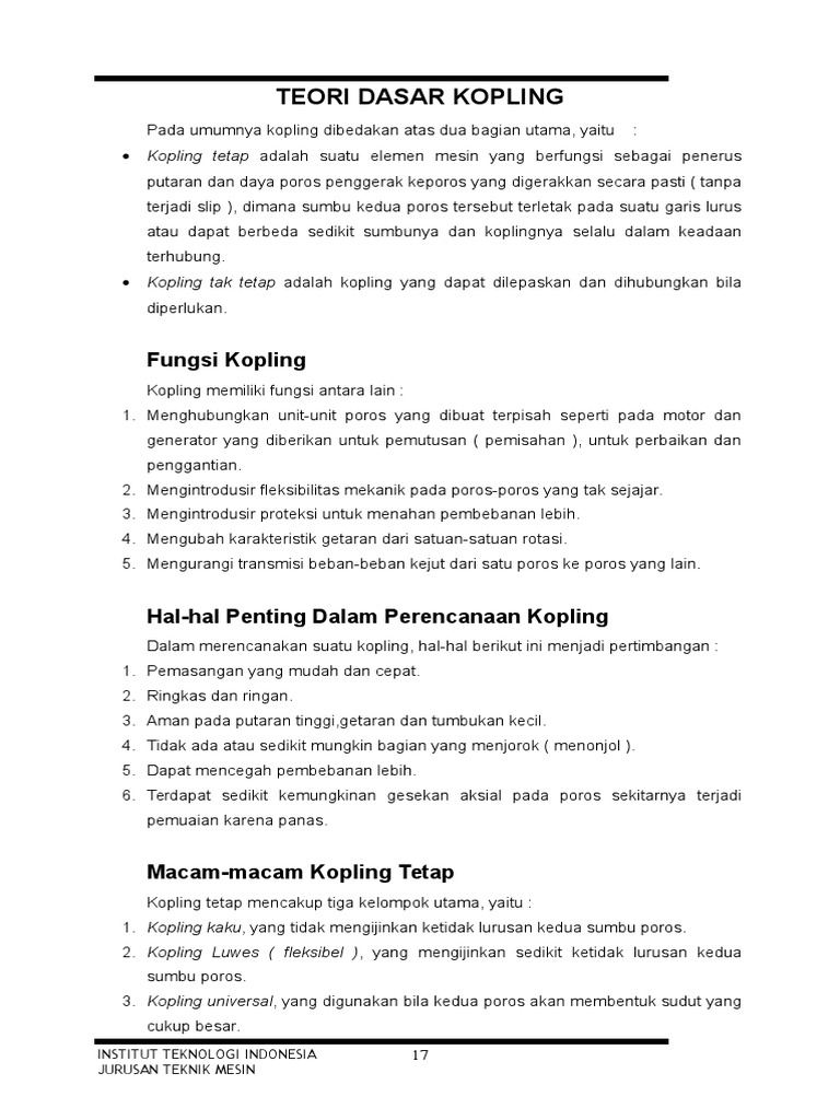 Elemen Mesin Kopling Pdf