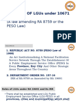 Roles of LGUs under RA 10691