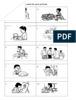 Verb Worksheet with 20 Pictures to Identify Actions