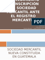 PROCEDIMIENTO DE INSCRIPCIÓN DE UNA S.A. ANTE REGISTRO MERCANTIL.pptx