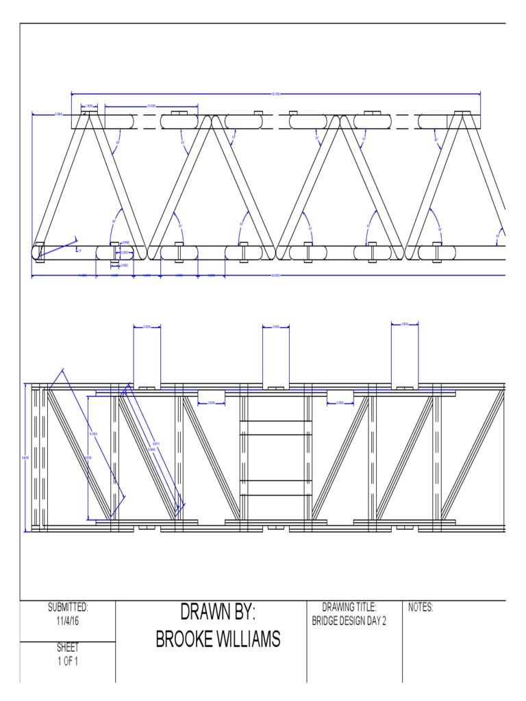 Warren Truss Bridge Design Details | PDF | Home & Garden | Technology ...