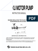 Teikoku Pump Refrigeration O&M Manual
