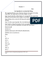 Practical - 4 Date:-AIM: - Implement Apriori Algorithm For Association Rule Mining