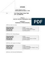 Descomposicion Articulos 109 A 205 Codigo Penal Boliviano