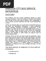 Anbussa City Bus Service Enterprise History