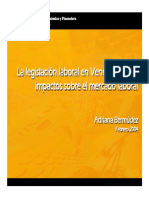 La Legislacion Laboral en Venezuela y Sus Impactos Sobre El Mercado Laboral (Data)