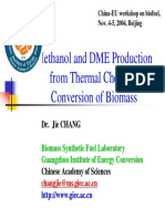 Methanol and DME Production From Thermal Chemical Conversion of Biomass