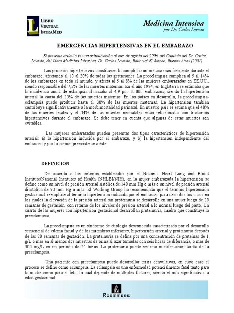 Emergencia Hipertensiva En El Embarazopdf