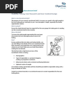 Usability Testing Recruitment Brief