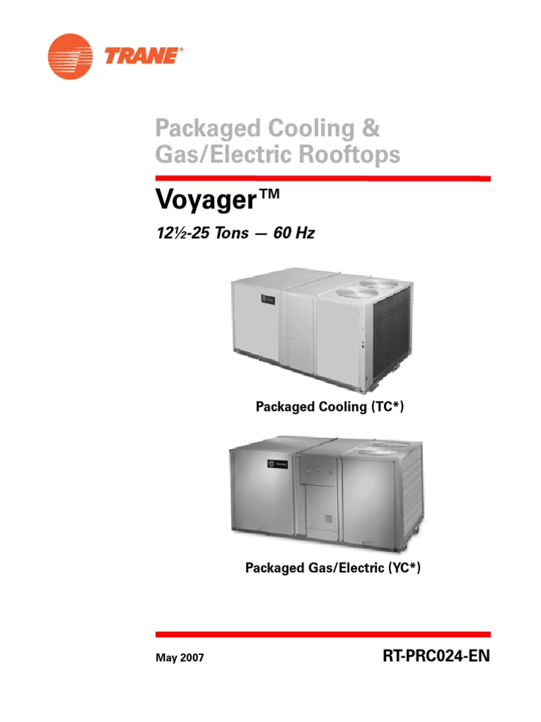 Trane 12.5 To 25 Tons | PDF | Air Conditioning | Heat Exchanger